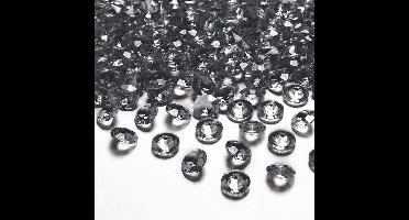 Partydeco - Tafel diamant grijs 12mm