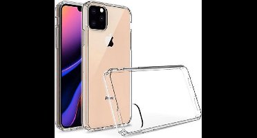 Ntech hoesje Geschikt voor iPhone 11 Pro Max Back Cover Stevige Randen - Transparant