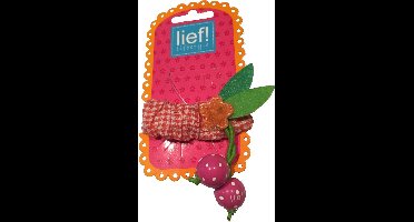 Grote Elastiek met kersjes Oranje - Lief Lifestyle