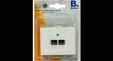 BERKER K1 RJ-45 stopcontact 2-voudig, inbouw | WIT