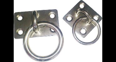 Talamex aanlegring - 10mm dikte - RVS - Plaat 80x50x4 mm