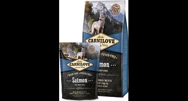 Carnilove Adult granenvrij hondenvoer Zalm 12kg met 70% vis 12 kg + 1,5 kg gratis