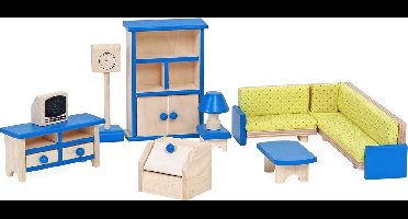 Mentari - Poppenhuis meubeltjes woonkamer hout