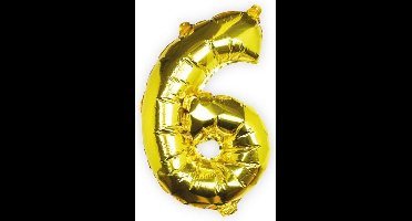 Ginger Ray Pick & Mix - Folieballon cijfer 6 - goud