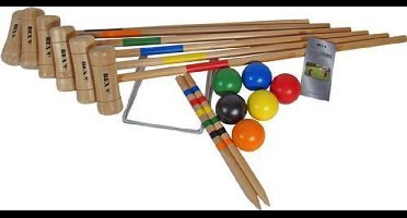 Bex Croquetset original - 6 spelers - rubberhout