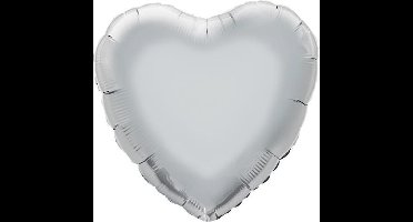 Folie ballon - Hart 45 cm - zilver