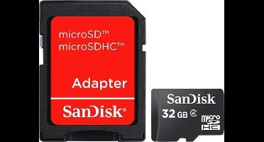 Sandisk Micro SD kaart 32 GB + SD adapter