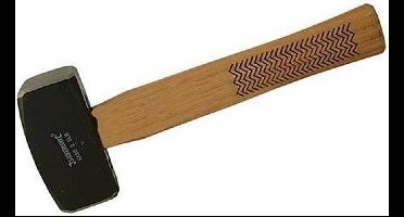 Silverline Moker met hickory steel - Gesmede stalen kop - 1.1 kilo - Zwart geverfd - Gepolijste oppervlakken