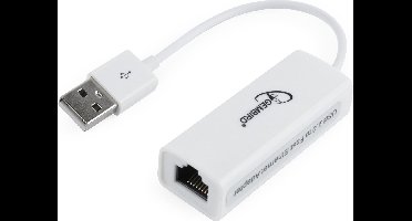 USB-A naar RJ45 Fast Ethernet LAN adapter - USB2.0 - CAT5 / wit - 0,10 meter