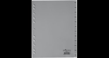 Durable Hunke & Jochheim register, PP, Jan. - december, grijs, DIN A4, 215/230 x 297 mm, 12 vellen