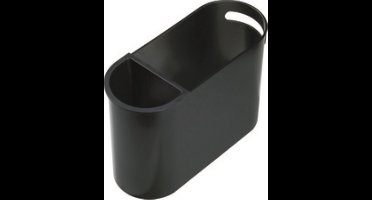 Ovale afvalbak 22l zwart