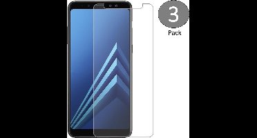 3 Pack Screenprotector geschikt voor Samsung Galaxy A8 (2018) - Tempered Glass Glazen Screen Protector (2.5D 9H)
