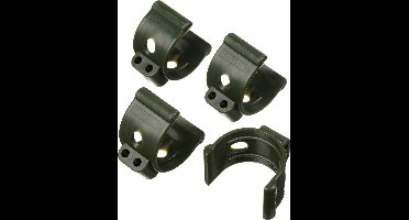 Nature Verstelbare Kunststof Clip - Klim-En Geleide Artikel - 3.5x2.4x4.9 cm Groen 4 stuks