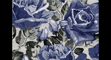 Dutch Wallcoverings Vliesbehang bloem - lila/grijs