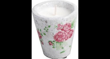 Kaarsenpot groot - Roos print