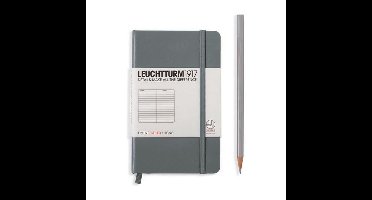 Leuchtturm1917 Notitieboek - Pocket - Gelinieerd - Antraciet