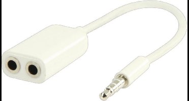 3.5 mm stereo audio verdelingskabel 0,20 m wit