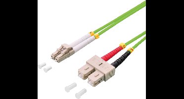LogiLink FP5LS05 Glasvezel kabel 5 m LSZH OM5 LC SC Groen