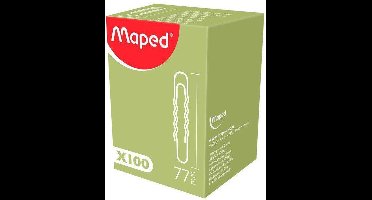 Paperclips gewelfd - staal - 77 mm - in doosje x 100