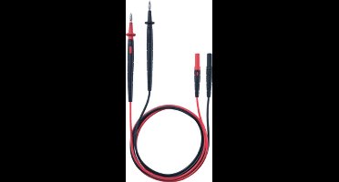 testo 0590 0012 Veiligheidsmeetsnoerenset Stekker 4 mm Testpunt, Banaanstekker 4 mm 1.25 m Zwart, Rood 1 stuk(s)
