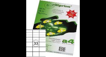 Rillprint A4 etiketten 70x26mm