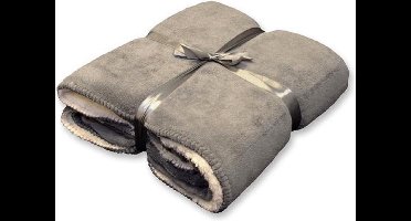 Unique Living Coby - Plaid - Polyester - 130 x 160 cm - Grijs