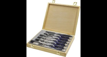 Irwin Marples Houtbeitel MS750, 6 stuks, 6, 10, 15, 20, 25, 35 mm, houten kist - 10503733