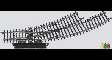 H0 Märklin K-rails (zonder ballastbed) 2268 Gebogen wissel, Links 2 stuk(s)
