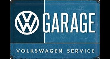 Retro Volkswagen Wandbord 'Garage' - Metaal - 40 x 60 cm