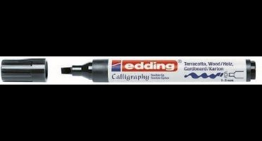 edding-1455 kalligrafie marker flexibel zwart 10 Stuks