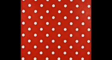 Dutch Wallcoverings Papierbehang stippen - rood/wit