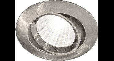 Blinq Piato inbouw LED spot 70 mm rond geborsteld nikkel