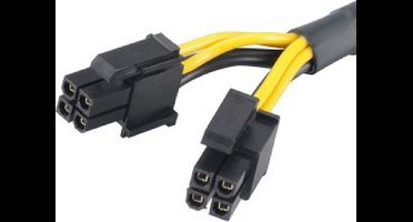 Akasa AK-CBPW10-15BK tussenstuk voor kabels 4 pin ATX 8 pin ATX Zwart