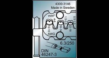 KLEM persinzetstuk v/perstang kabels, 0.5 - 6mm\xb2