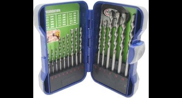 Hofftech Steen- en betonborenset - 15-delig - 3 t/m 10 mm - Inclusief opbergcassette