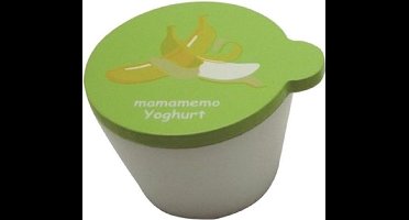 Mamamemo Bakje Bananenyoghurt Hout 4 Cm Wit/groen