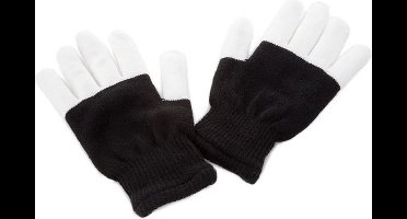 HQ-Power Handschoenen met leds, zwart/wit