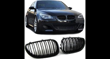 Grill Nieren Voor Bmw 5 Serie E60 E61 Glans Zwart M Look Styling Dubbele Spijl