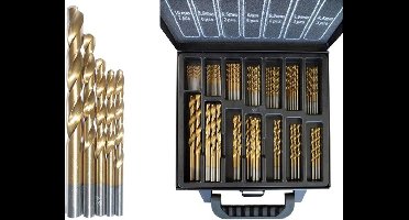 Hofftech 101-delige borenset - titanium coating - geschikt voor metaal, kunststof en hout - inclusief opbergcassette