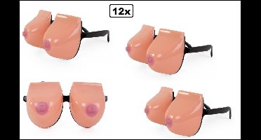 12x Bril met borsten - Oktoberfest tirol apres ski carnaval festival feest party bril borsten tieten thema optocht fun