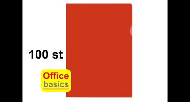 Insteekhoes L-map Office Basics - PP - 100 stuks - rood