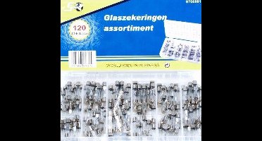 Topgear Glaszekeringen Set 120 Delig 5, 10, 15, 20, 25 en 30A