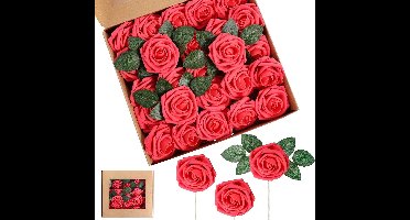 Bloemen- kunstbloemen- Rozen - Kunstplanten voor binnen - Kunstplant- Nepbloemen