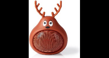 Nedis Bluetooth-Speaker - Maximale batterijduur: 3 uur - Handheld Ontwerp - 9 W - Mono - Ingebouwde microfoon - Koppelbaar - Animaticks Rudy Reindeer - Bruin