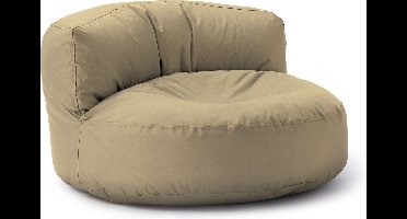 Lumaland Outdoor zitzak lounge, ronde zitzak voor buiten, 320 l vulling, 90 x 50 cm, beige