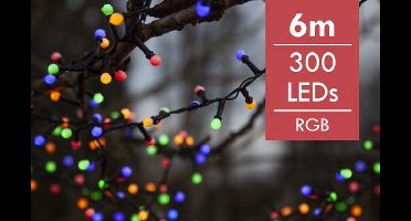 Kerstboomverlichting LED Multi Berry mini 6 meter -div lichtstanden - 300 lampjes
