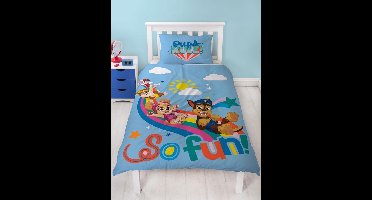 Paw Patrol eenpersoons dekbedovertrek - blauw - PAW dekbed