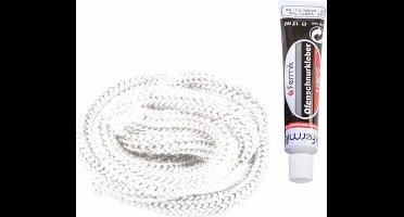 Reparatieset Kachel | Kachelkoord Wit (10mm) en Hittebestendige Lijm