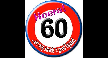 Button 60 jaar verkeersbord