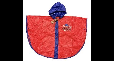 Miraculous Ladybug Regenponcho - Regencape - PVC - Rood/blauw - Maat 110/116 (±5/6 jaar)